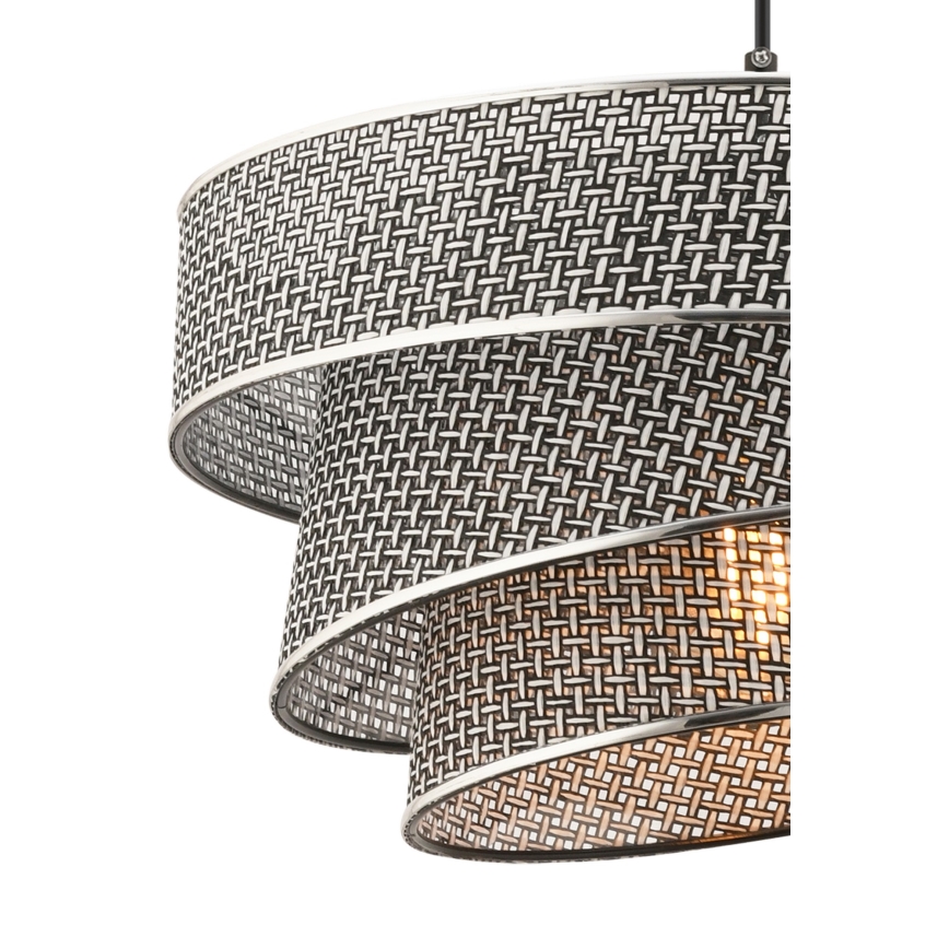 Lampadario a cavo COUPER 1xE27/60W/230V grigio/cromo lucido