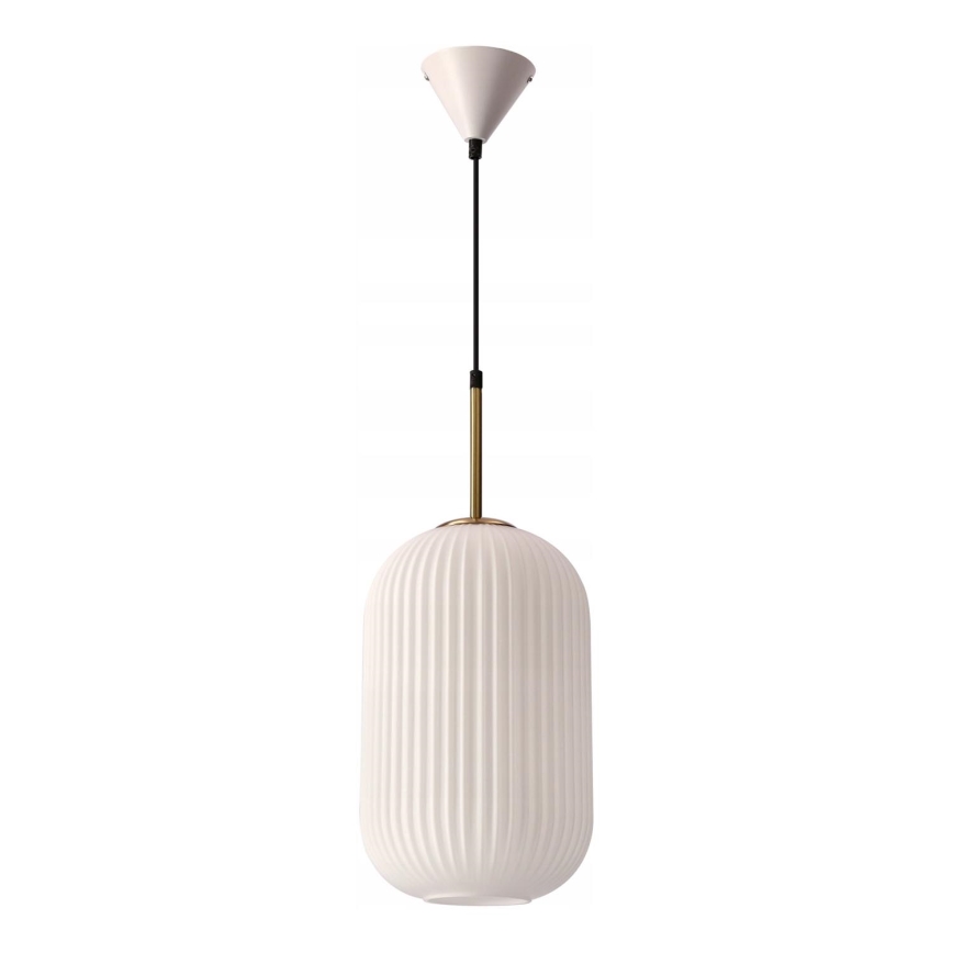 Lampadario a cavo CRESTO 1xE27/40W/230V bianco/oro