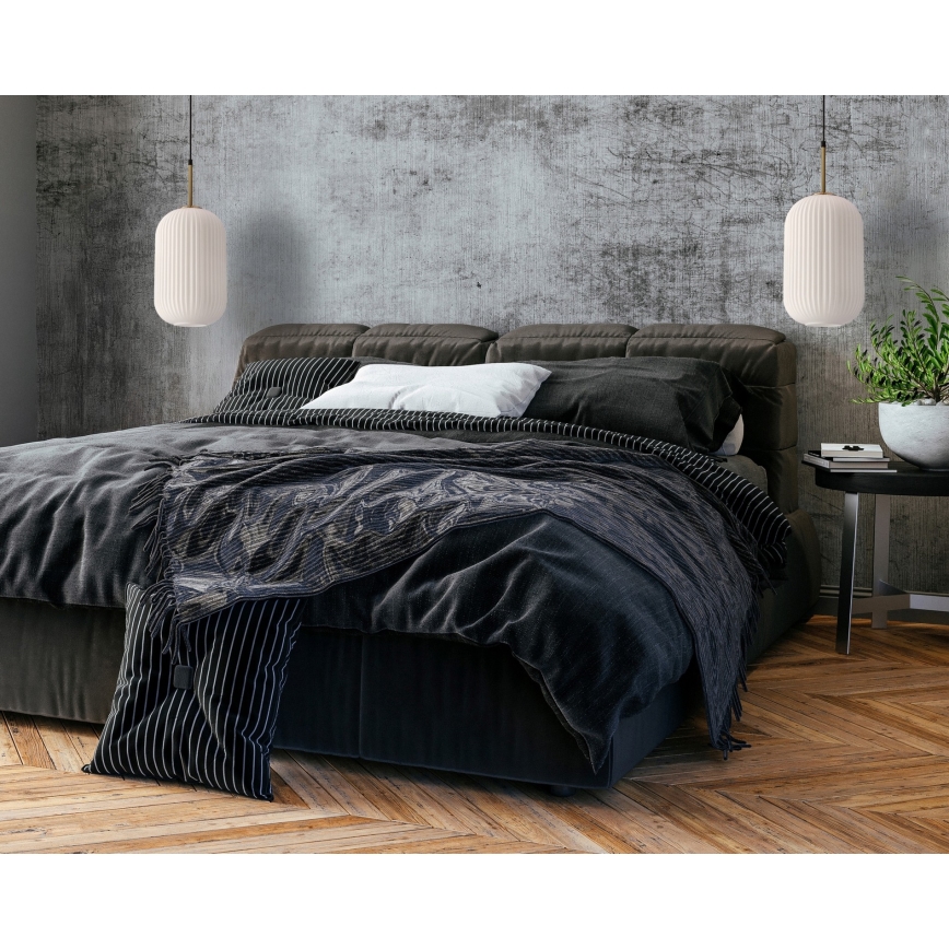 Lampadario a cavo CRESTO 1xE27/40W/230V bianco/oro