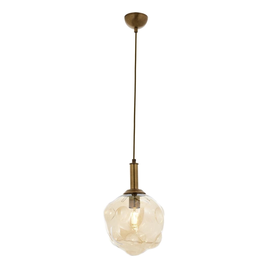 Lampadario a cavo CRUMPLED 1xE27/40W/230V bronzo/beige