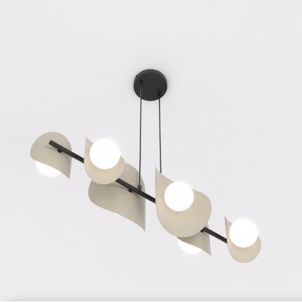 Lampadario a cavo ELEMENTI 6xG9/8W/230V beige