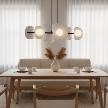 Lampadario a cavo ELEMENTI 6xG9/8W/230V grigio