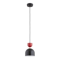 Lampadario a cavo ENTORI 1xE27/15W/230V nero/rosso