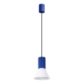 Lampadario a cavo ESTRIA 1xE14/10W/230V Ø 14 cm, blu