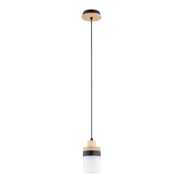 Lampadario a cavo FRONY 1xE27/15W/230V nero/beige