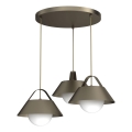 Lampadario a cavo FUNDA 3xE27/15W/230V bronzo