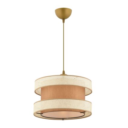 Lampadario a cavo HALO 1xE27/60W/230V marrone/crema