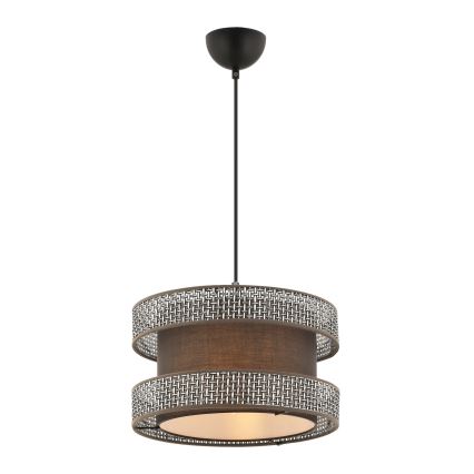 Lampadario a cavo HALO 1xE27/60W/230V marrone/grigio