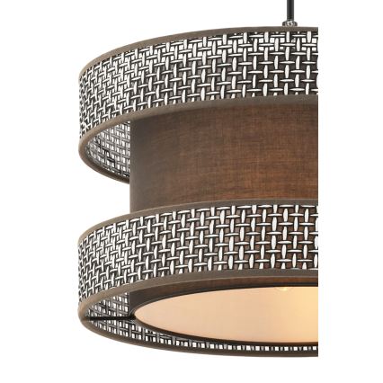 Lampadario a cavo HALO 1xE27/60W/230V marrone/grigio