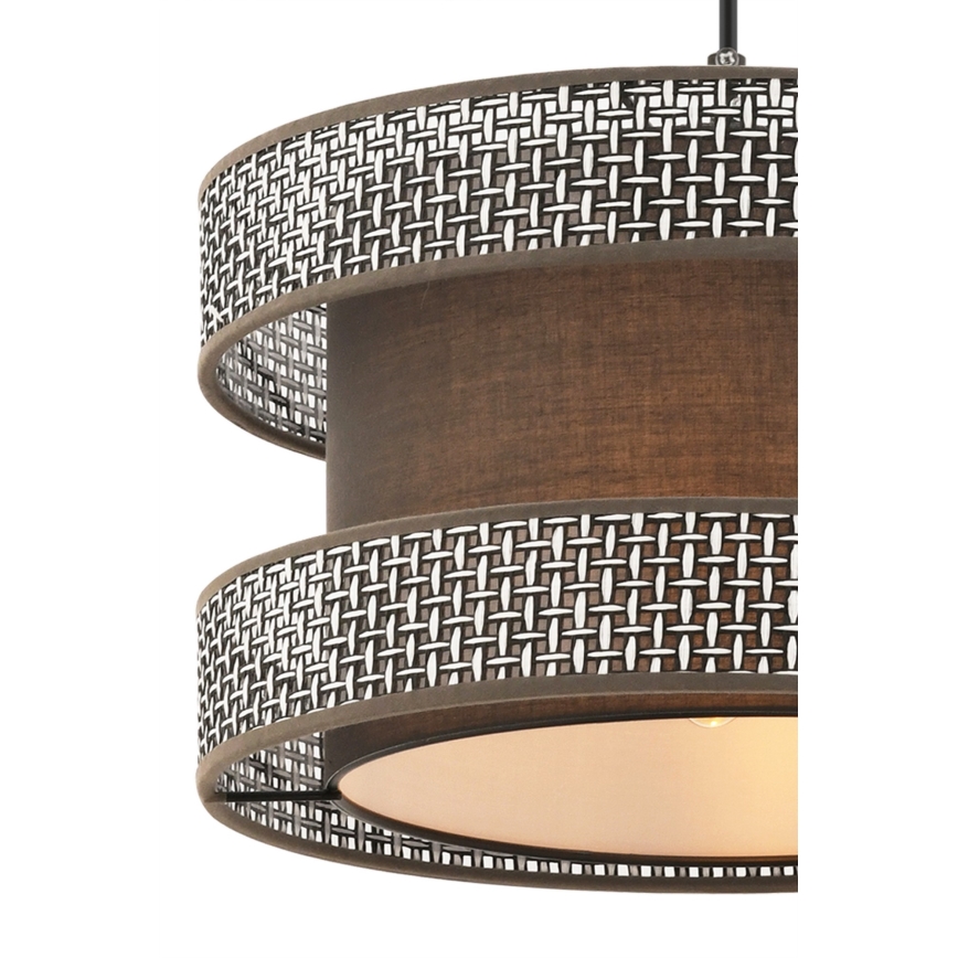 Lampadario a cavo HALO 1xE27/60W/230V marrone/grigio