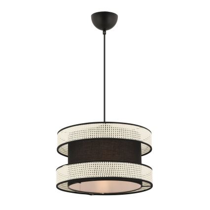 Lampadario a cavo HALO 1xE27/60W/230V nero/crema