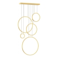 Lampadario a cavo LED SATURNO LED/100W/230V dorato