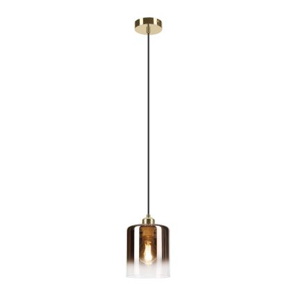Lampadario a cavo LIAH 1xE27/15W/230V dorato/marrone fumé