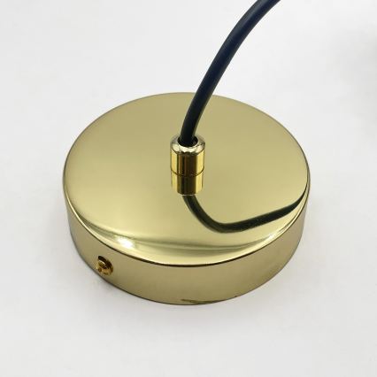 Lampadario a cavo LIAH 1xE27/15W/230V dorato/marrone fumé