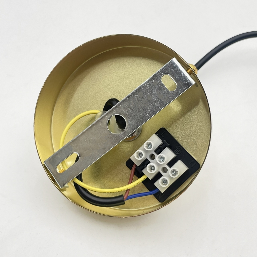 Lampadario a cavo LIAH 1xE27/15W/230V dorato/marrone fumé
