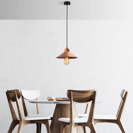 Lampadario a cavo MANAVGAT 1xE27/40W/230V rame/marrone