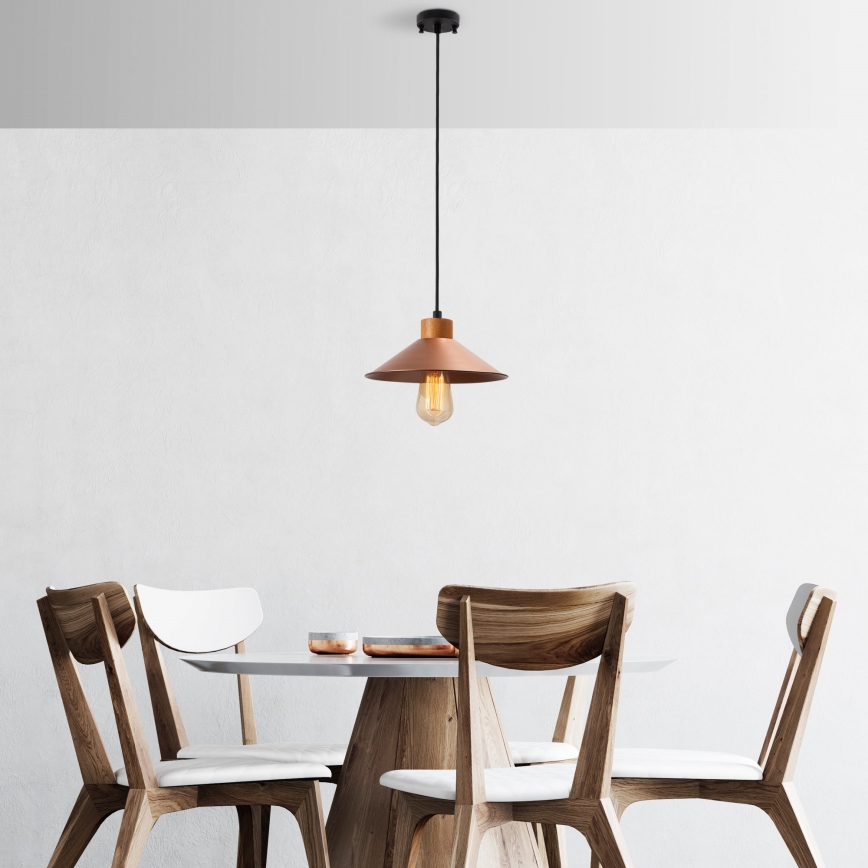 Lampadario a cavo MANAVGAT 1xE27/40W/230V rame/marrone