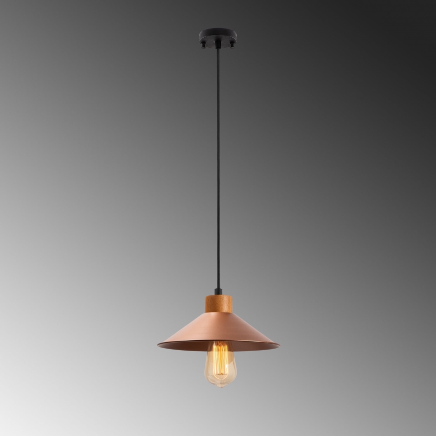 Lampadario a cavo MANAVGAT 1xE27/40W/230V rame/marrone