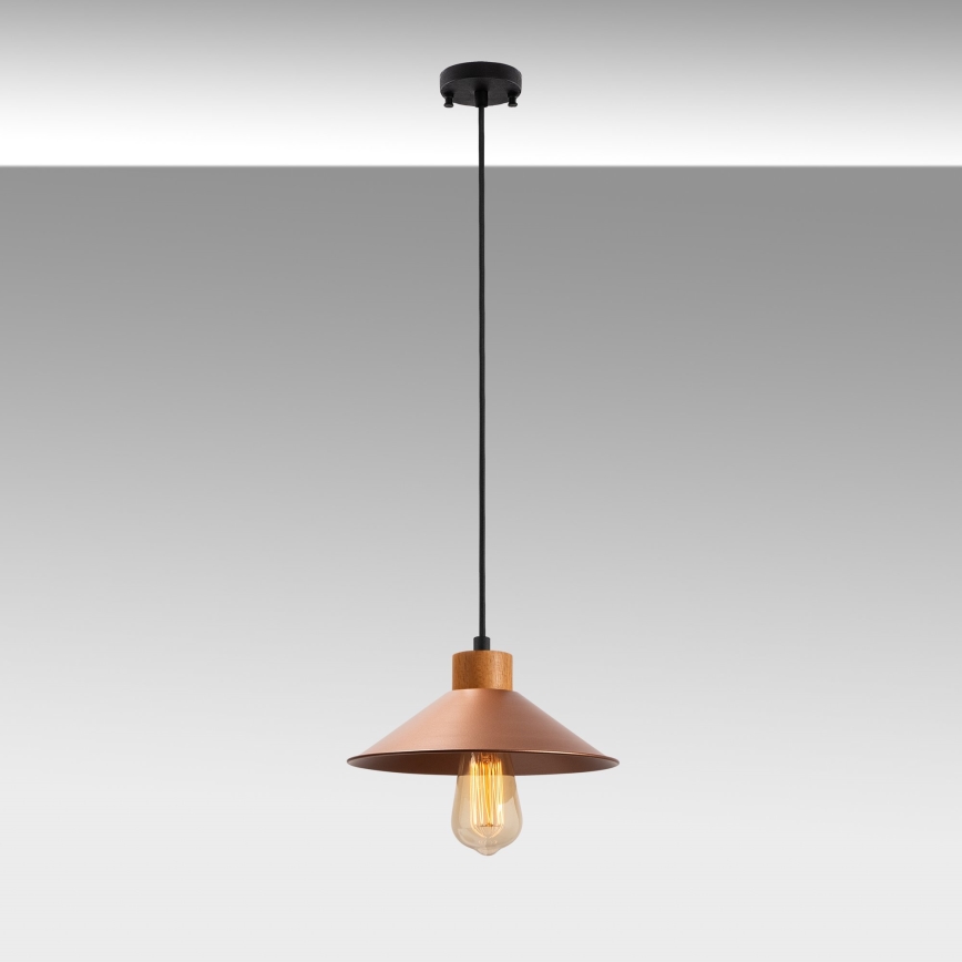 Lampadario a cavo MANAVGAT 1xE27/40W/230V rame/marrone