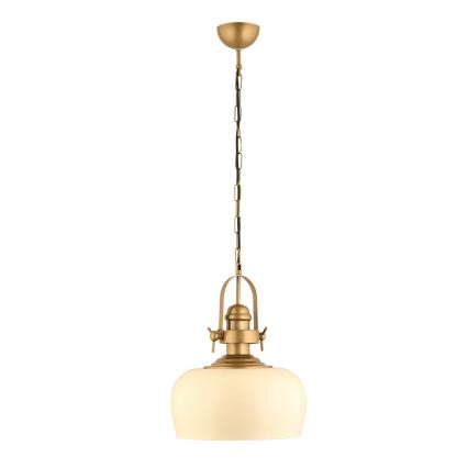 Lampadario a cavo MONZA 1xE27/40W/230V Ø 30 cm crema/bronzo
