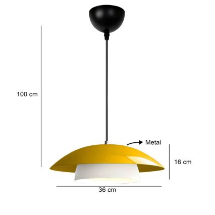 Lampadario a cavo MOONLIGH 1xE27/40W/230V giallo