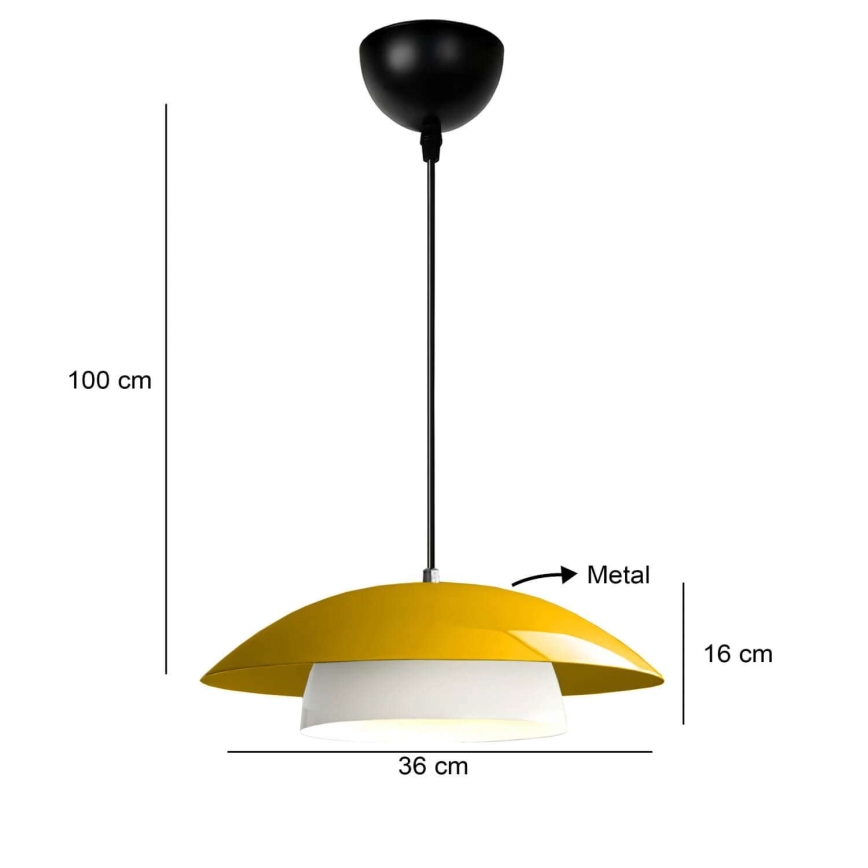 Lampadario a cavo MOONLIGH 1xE27/40W/230V giallo