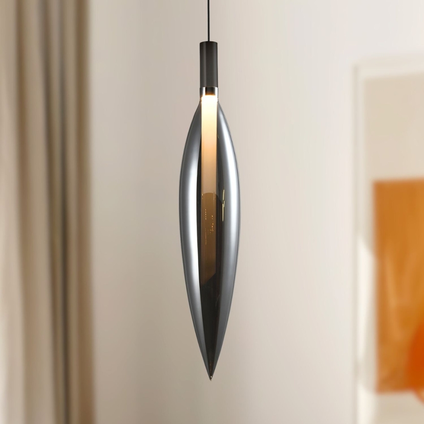 Lampadario a cavo NORDIC 1xG9/5W/230V nero cromato