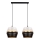 Lampadario a cavo PARIS 2xE27/60W/230V bianco/nero/oro