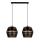 Lampadario a cavo PARIS 2xE27/60W/230V nero/oro