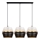 Lampadario a cavo PARIS 3xE27/60W/230V bianco/nero/oro
