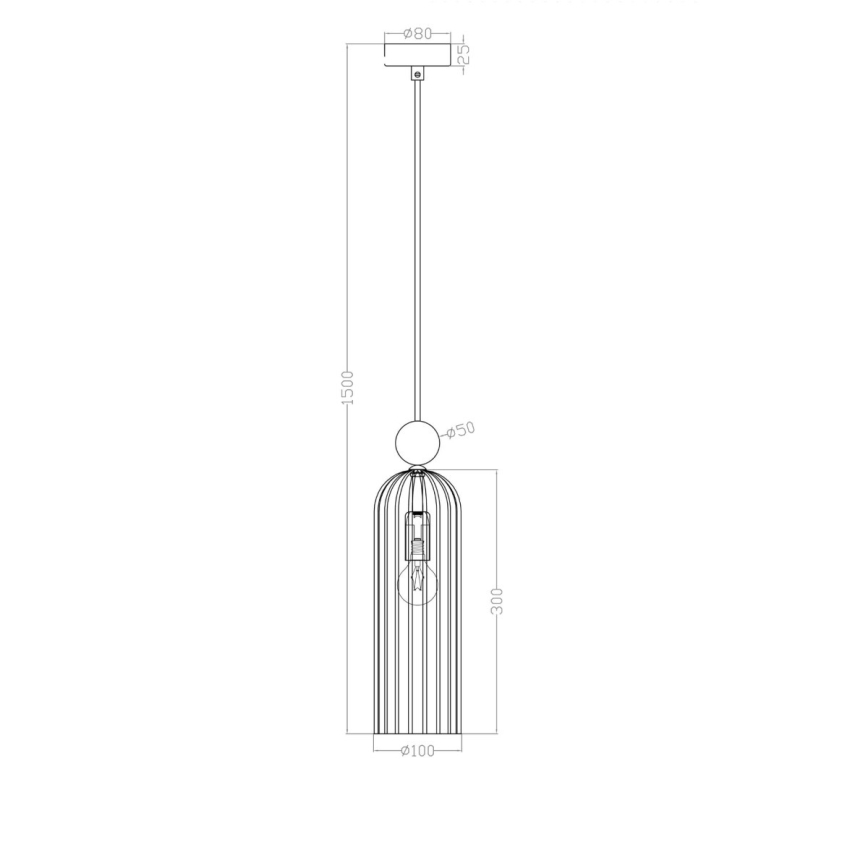 Lampadario a cavo PIEGA 1xE14/40W/230V ottone/bianco
