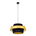 Lampadario a cavo PRETO GOLD 1xE27/60W/230V