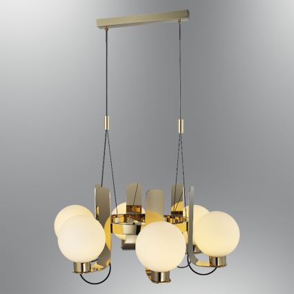 Lampadario a cavo REGGIO 6xE27/40W/230V dorato