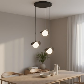 Lampadario a cavo RITUAL 3xG9/8W/230V nero