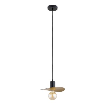 Lampadario a cavo SAVANA 1xE27/15W/230V Ø 23 cm nero/oro