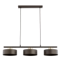 Lampadario a cavo SELIA 3xE27/15W/230V marrone