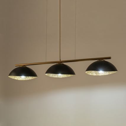 Lampadario a cavo SOLAR 3xE27/60W/230V oro