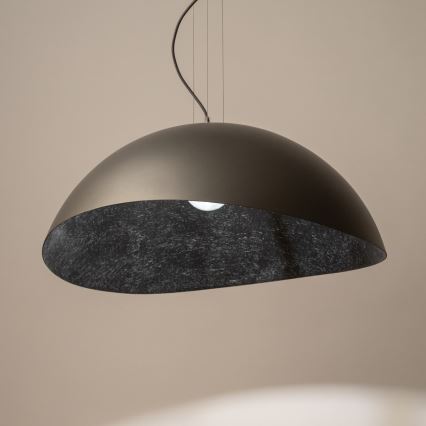 Lampadario a cavo SOLARIS 1xE27/60W/230V diam. 69 cm argento/nero