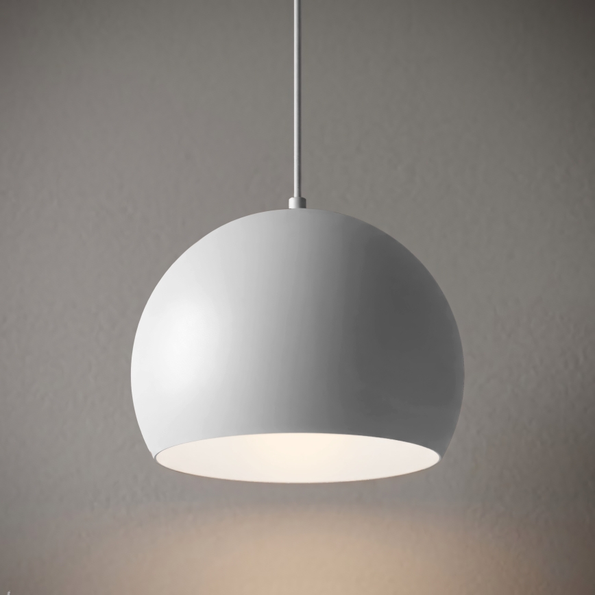 Lampadario a cavo SOOL 1xE27/15W/230V Ø 27 cm bianco