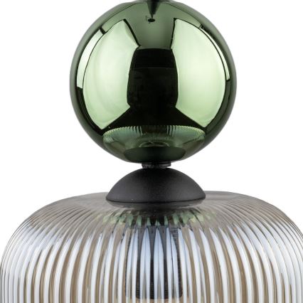 Lampadario a cavo SOPHIA 1xE14/10W/230V nero/verde/fumé beige