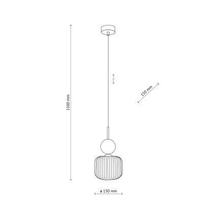 Lampadario a cavo SOPHIA 1xE14/10W/230V nero/verde/fumé beige