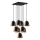 Lampadario a cavo TATTOO 9xE27/40W/230V nero