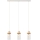 Lampadario a cavo WOODNEST 3xE27/15W/230V pino/crema