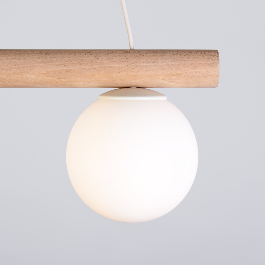 Lampadario a cavo WOODSTOCK 2xE27/15W/230V legno/crema