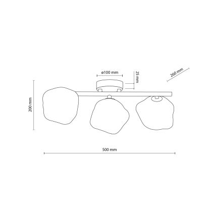 Lampadario a incasso LAVA 3xG9/8W/230V beige / fumèbeige