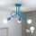 Lampadario a incasso per bambini con LED OXFORD 3xE27/15W/230V Blu