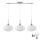 Lampadario a LED sospeso HARMA 3xE27/60W/230V cromo opaco/biano