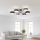 Lampadario a montaggio superficiale MAGA 6xE14/10W/230V nero/marrone/grigio