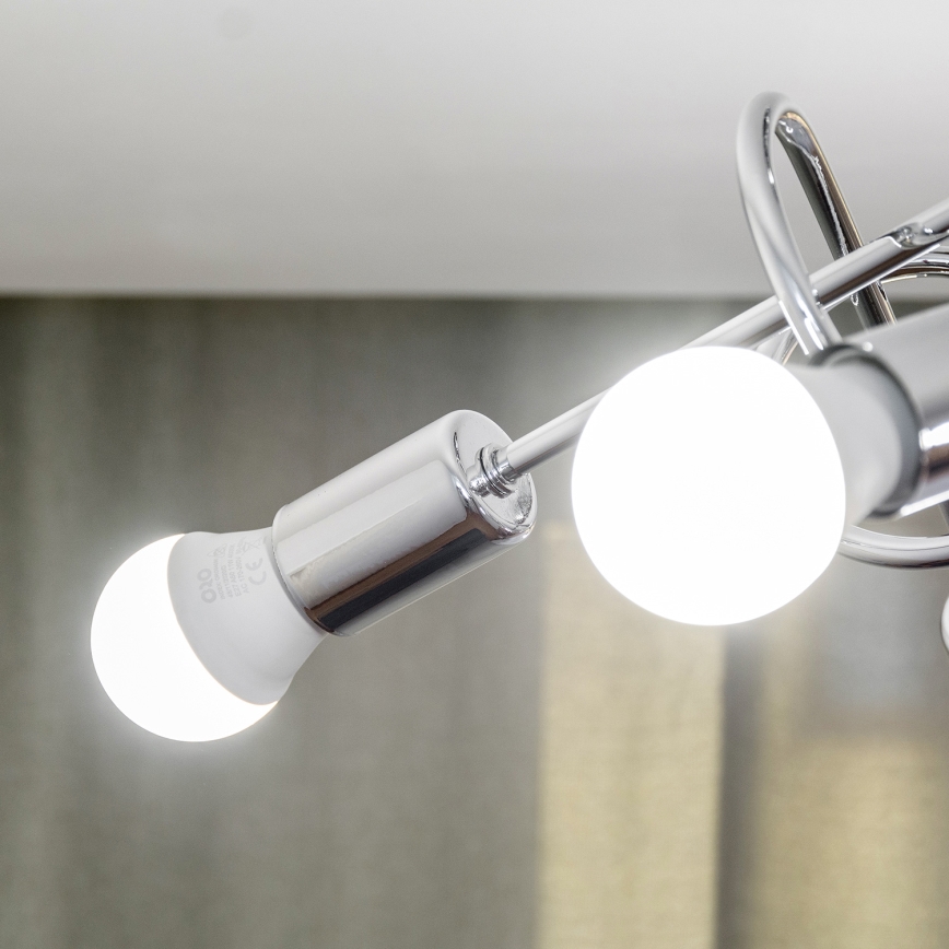 Lampadario a montaggio superficiale OXFORD 5xE27/15W/230V cromo lucido