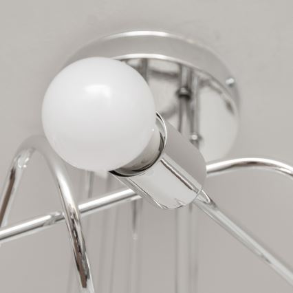 Lampadario a montaggio superficiale OXFORD 5xE27/15W/230V cromo lucido